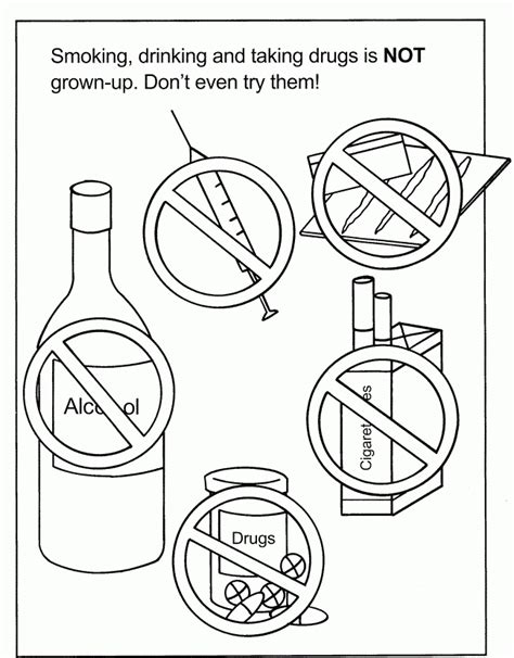 drug free coloring pictures